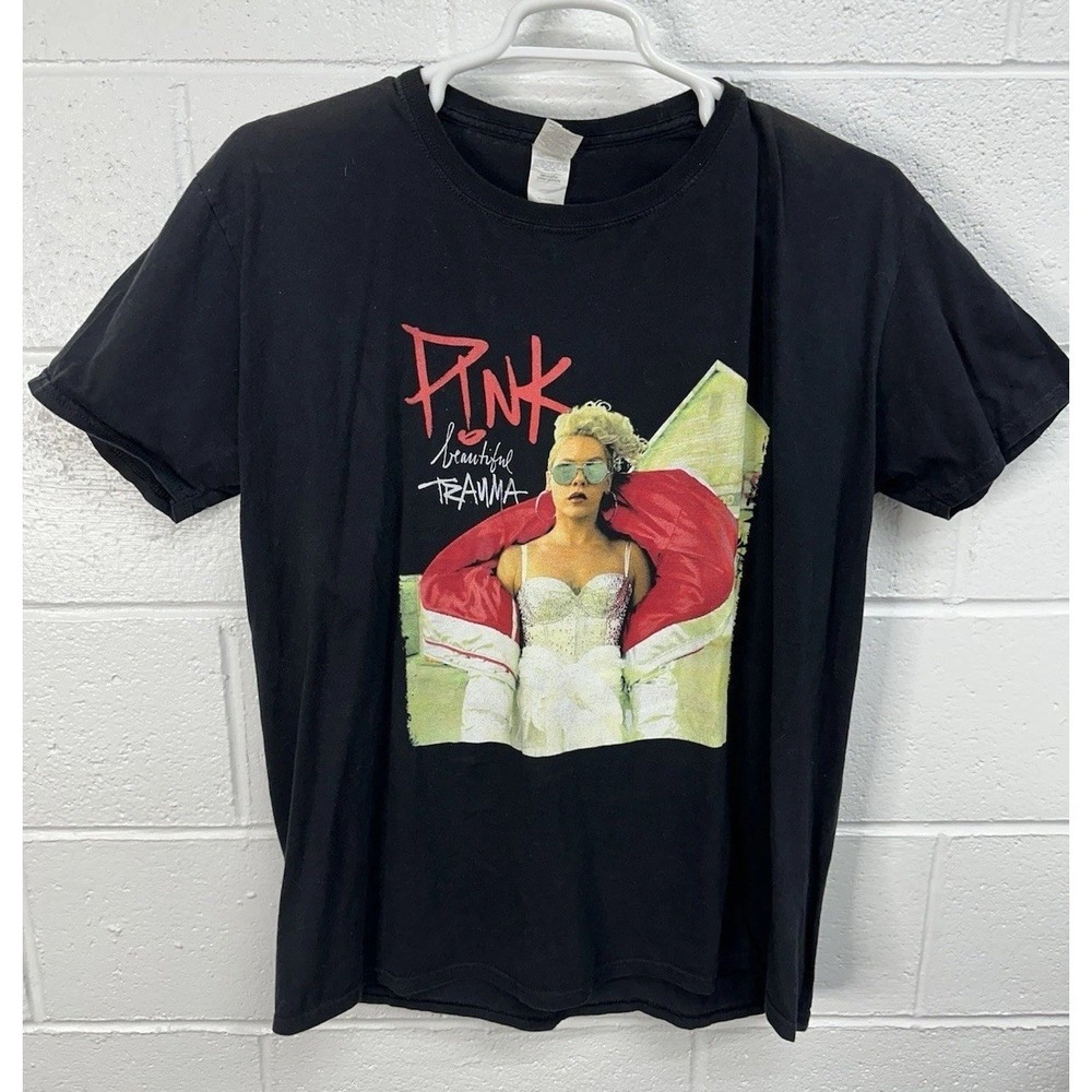 Pink Beautiful Trauma World Tour 2018 T-shirt Black Double Sided Size‎ XL